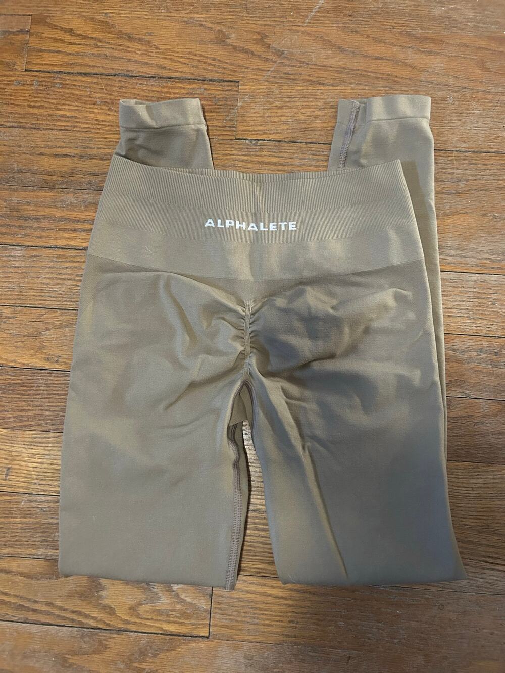 Alphalete Amplify Leggings Seamless Scrunch Butt Taupe Size Small S*